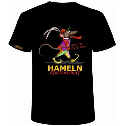GOLDRATTE T-Shirt "HAMELN RATTENSCHARF No. 1 - Rat Hot Chilli Piper" - Herren (Limited Edition)