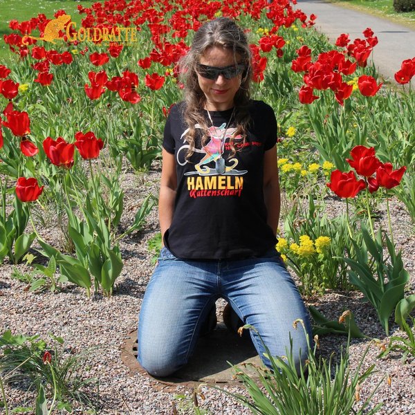 GOLDRATTE T-Shirt "HAMELN RATTENSCHARF No. 1 - Rat Hot Chilli Piper" - Damen (Limited Edition)
