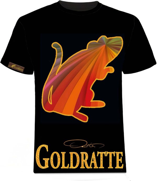 GOLDRATTE T-Shirt "RAINBOW RAT No. 1 - Regenbogen Ratte" - Herren (Limited Edition)